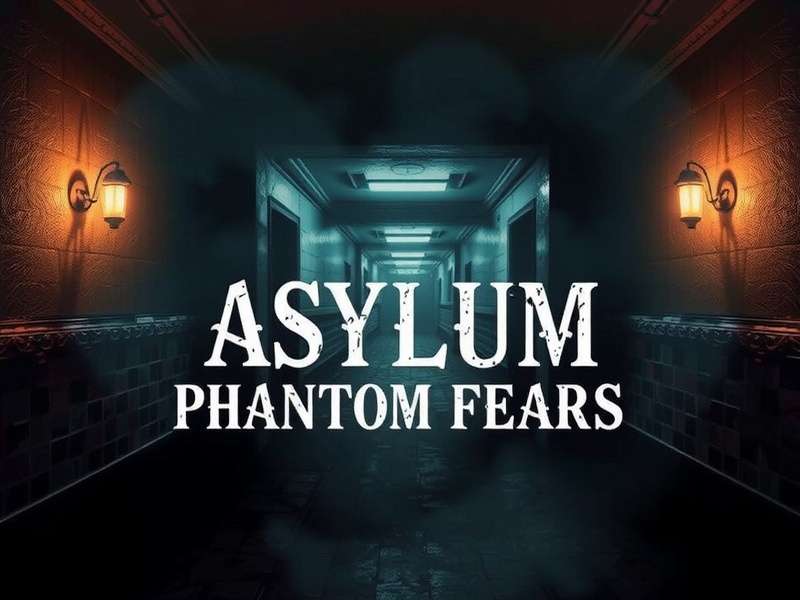 Asylum Phantom Fears game cover art showing a dark asylum corridor